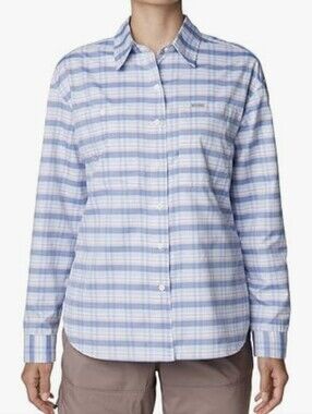 Columbia Women's Silver Ridge Utility Long Sleeve Button-Front Shirt - Size L